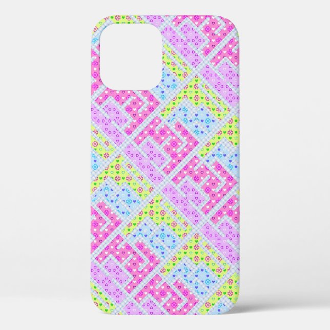 Cute colourful girly geometric graffiti patterns Case-Mate iPhone case (Back)