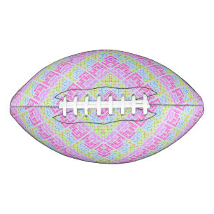 Cute colourful girly geometric graffiti patterns football