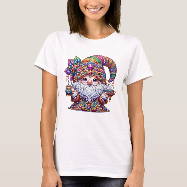 Cute Colourful Gnome T-Shirt (Front)