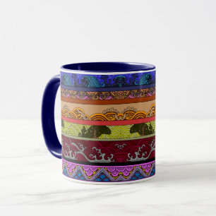 Cute colourful hand drawing mug