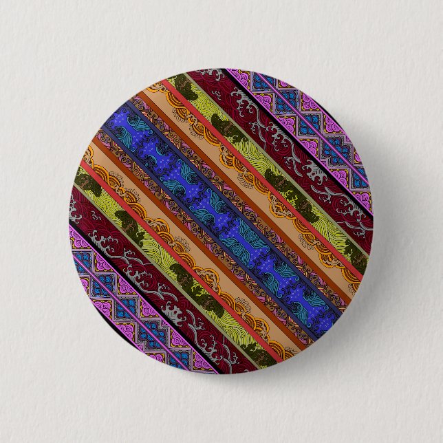 Cute colourful hand drawing  mug 6 cm round badge (Front)