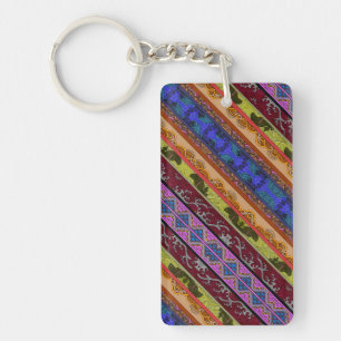 Cute colourful hand drawing  mug key ring