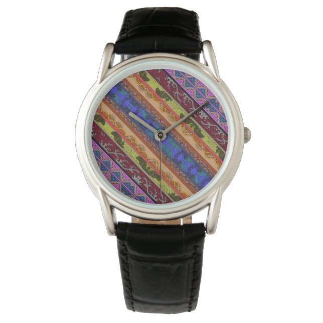 Cute colourful hand drawing  mug watch (Front)