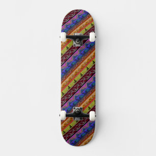 Cute colourful hand drawing skateboard