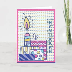 Cute Colourful Happy Hannukah Holiday Card