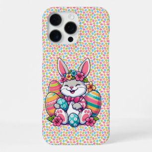 Cute, & colourful Hawaiian/tropical Easter bunny iPhone 16 Pro Max Case