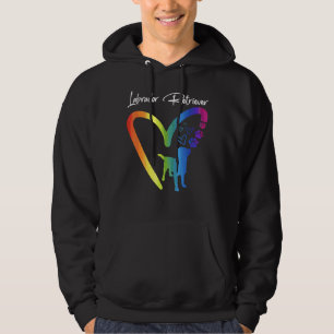 Cute Colourful Heart Labrador Retriever Dog Hoodie