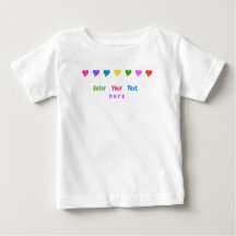 Cute Colourful Hearts and Personalised Name, Text