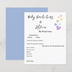 Cute & Colourful Hearts Baby Shower Game Flyer