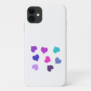 Cute colourful hearts Case-Mate iPhone case