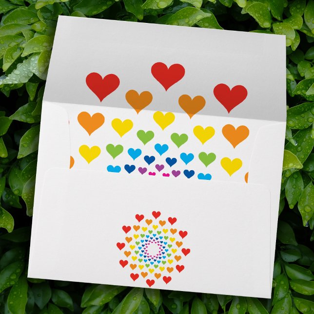 Cute colourful hearts envelope (Creator Uploaded)