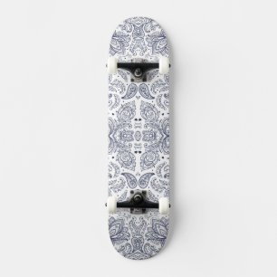 Cute colourful hearts pattern skateboard