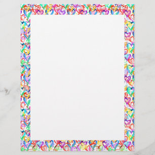 Cute colourful hearts patterns