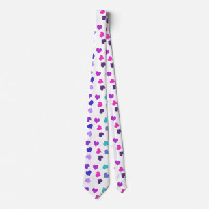 Cute colourful hearts tie