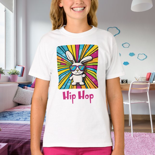 Cute Colourful Hip Hop Easter Bunny with Sunglasse T-Shirt (Creator Uploaded)