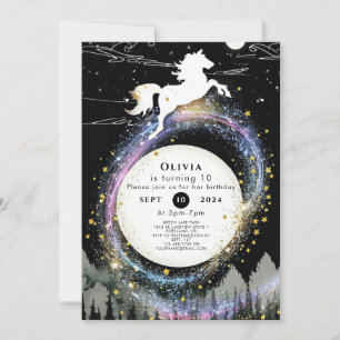 Cute Colourful Horse Birthday Invitation