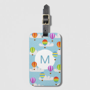 Cute Colourful Hot Air Balloons Pattern Luggage Tag