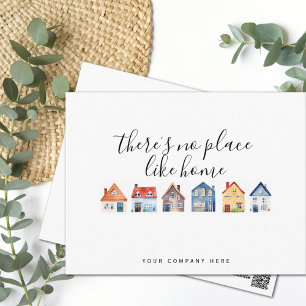 Cute Colourful Houses Real Estate Farming Marketin Postcard