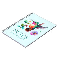 Cute Colourful Hummingbird and flowers