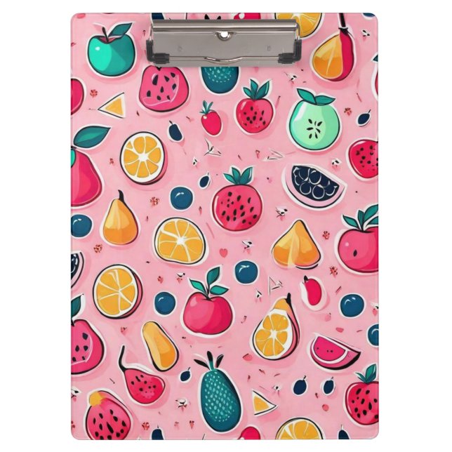Cute colourful ice cream cones  clipboard (Front)