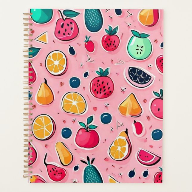 Cute colourful ice cream cones  planner (Front)