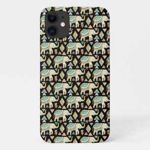 Cute colourful indian elephants pattern Case-Mate iPhone case