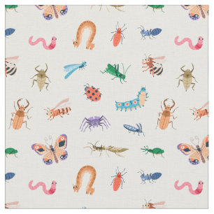 Cute Colourful Insect Pattern Fabric