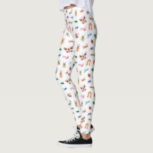 Cute Colourful Insect Pattern Leggings