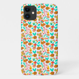 Cute colourful insects patterns Case-Mate iPhone case