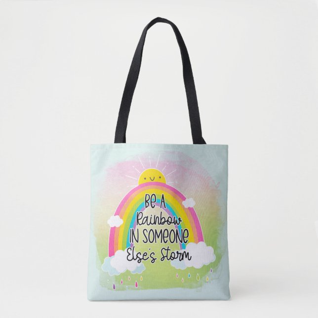 Cute & Colourful Inspirational Tote Bag (Front)