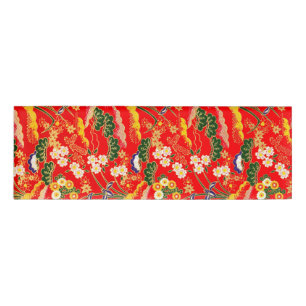 Cute colourful japanese floral patterns name tag
