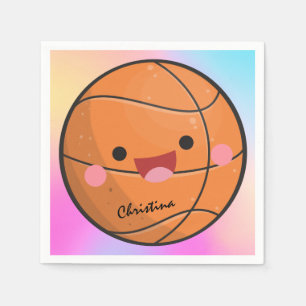 Cute Colourful Kawaii Basketball Ball Player's Nam Napkin