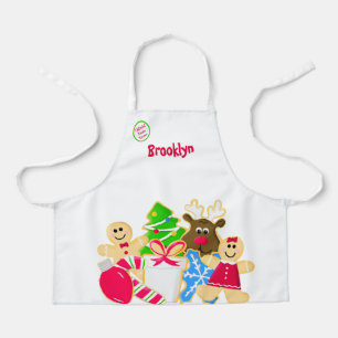 Cute Colourful Kids Holiday Cookies Apron