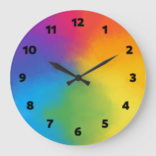 Cute Colourful kids room Large Clock
