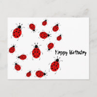 Cute colourful ladybugs clip art
