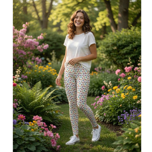 Cute Colourful Ladybugs Pattern  Leggings