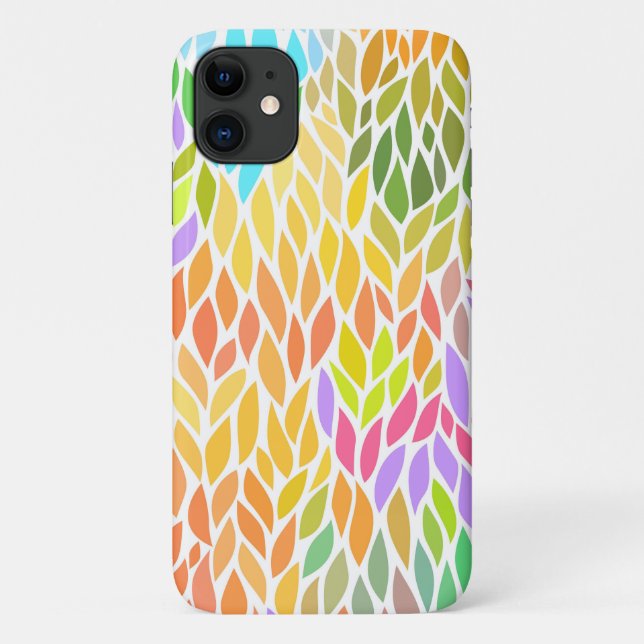 Cute colourful leaves pattern Case-Mate iPhone case (Back)