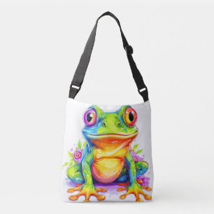 Cute Colourful Little Froggie Crossbody Bag