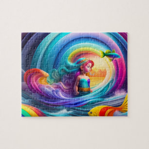 Cute Colourful Little Mermaid Jigsaw Puzzle