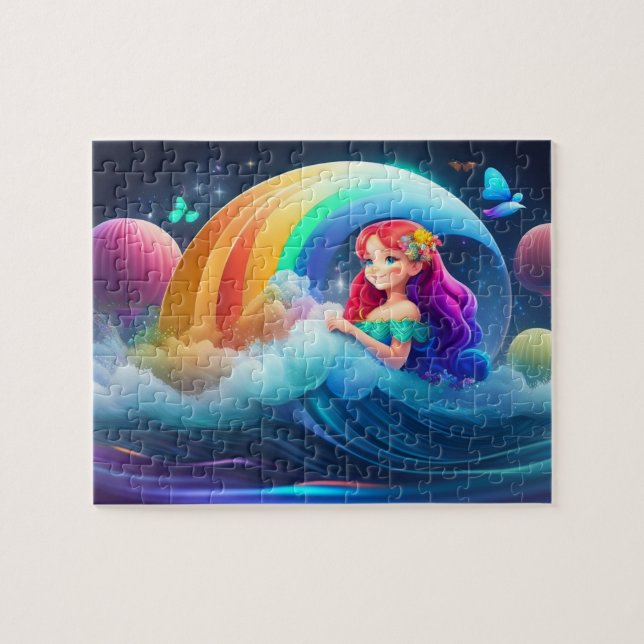 Cute Colourful Little Mermaid Jigsaw Puzzle (Horizontal)