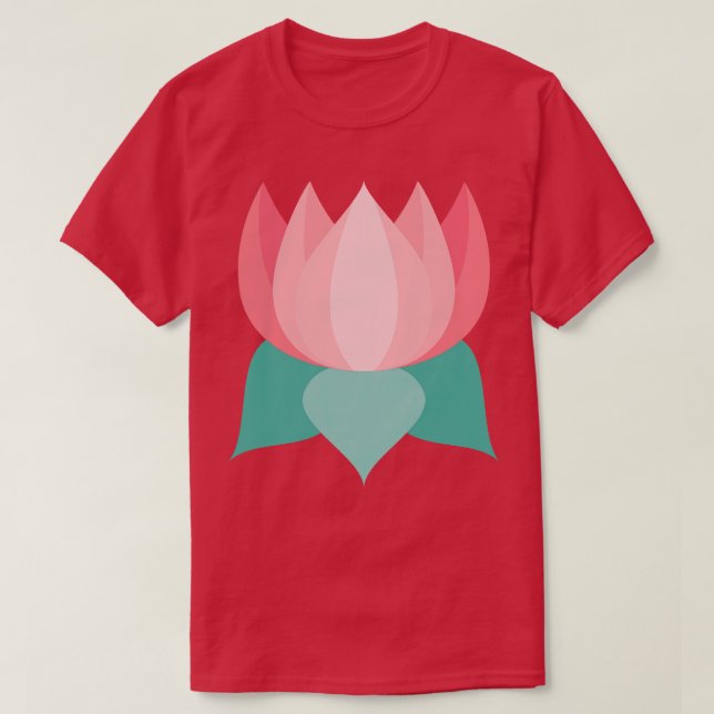 Cute Colourful Lotus T-Shirt (Design Front)