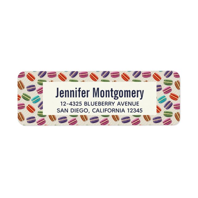 Cute Colourful Macarons Pattern with Polka Dots (Front)