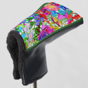Cute colourful magic flowers All-Over-Print T-Shir Golf Head Cover