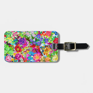 Cute colourful magic flowers All-Over-Print T-Shir Luggage Tag