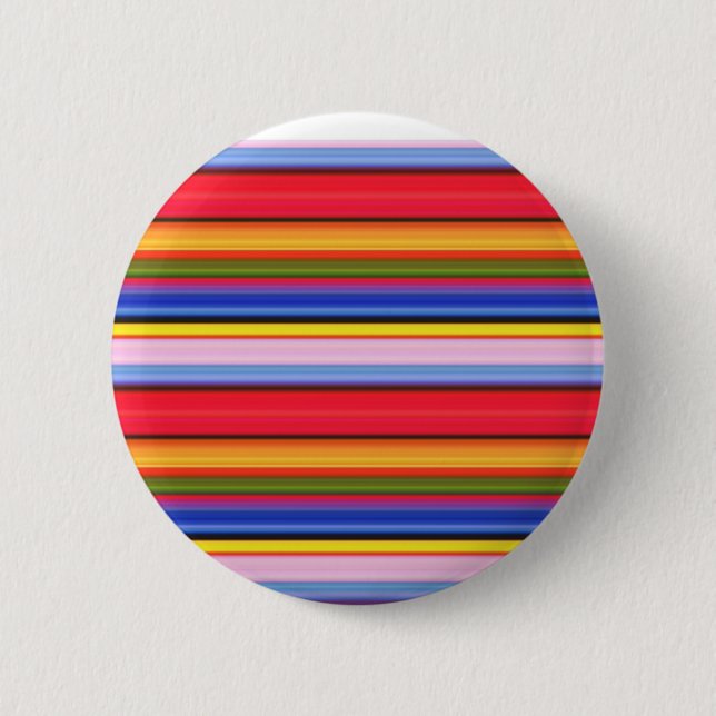 Cute colourful magic stripes 6 cm round badge (Front)