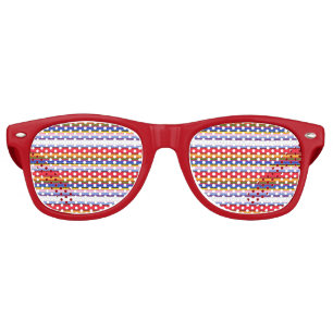 Cute colourful magic stripes retro sunglasses