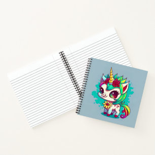 Cute Colourful Magical Creature Unicorn Artwork   Notebook
