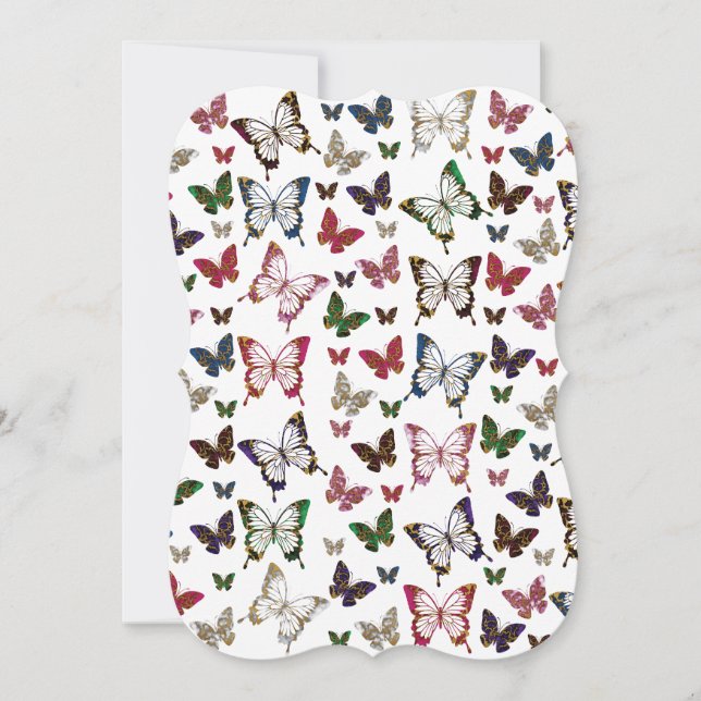 Cute Colourful Marble Butterfly Spring Pattern (Front)