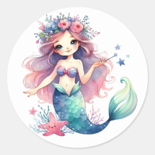 Cute Colourful Mermaid Stickers