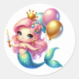 Cute Colourful Mermaid Stickers